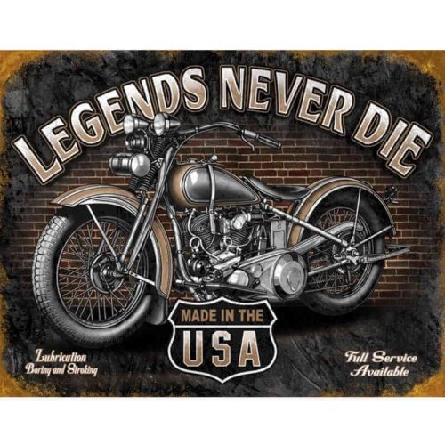 Legends Never Die Tin Sign