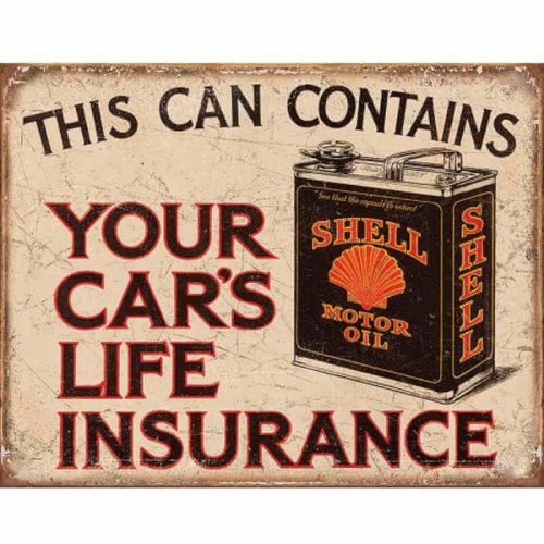 Shell Life Insurance Tin Sign