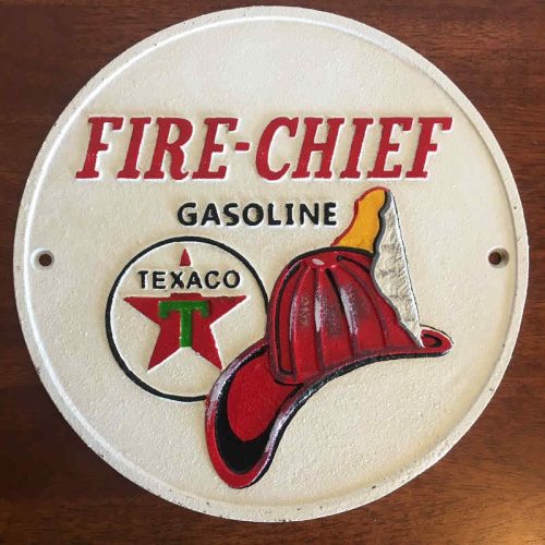 Texaco Fire Chief Cast Iron Sign