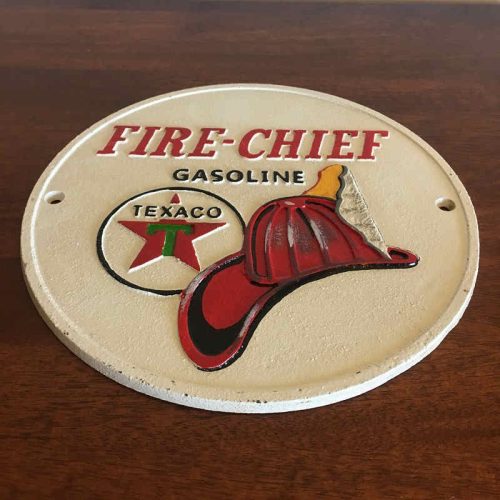 Texaco Fire Chief Cast Iron Sign