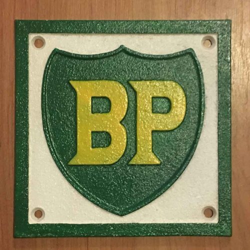 BP Cast Iron Sign 16cm