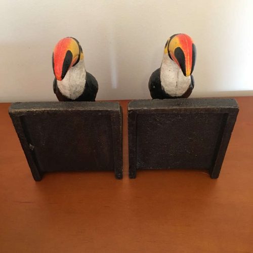 Cast Iron Toucan Bird Bookends
