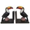 Cast Iron Toucan Bird Bookends