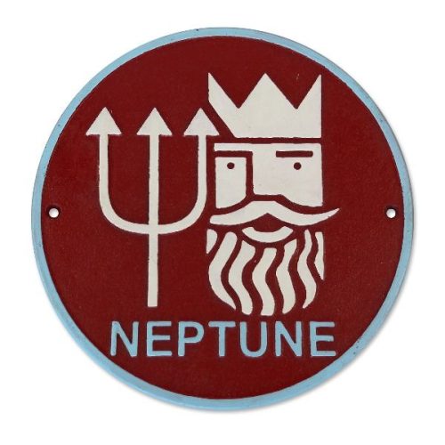 Round Cast Iron Neptune Sign