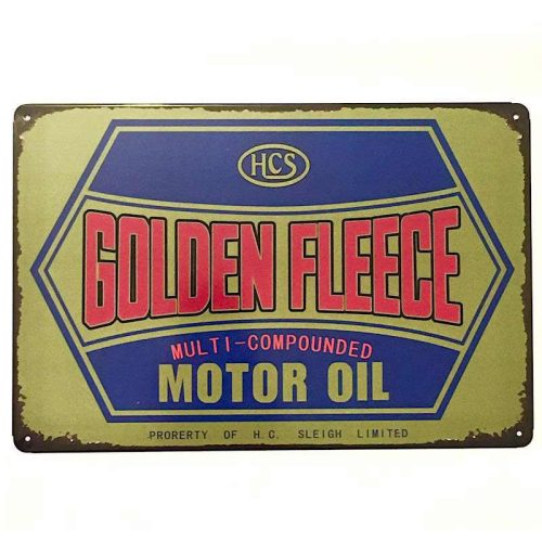 Golden Fleece Motor Oil Tin Sign