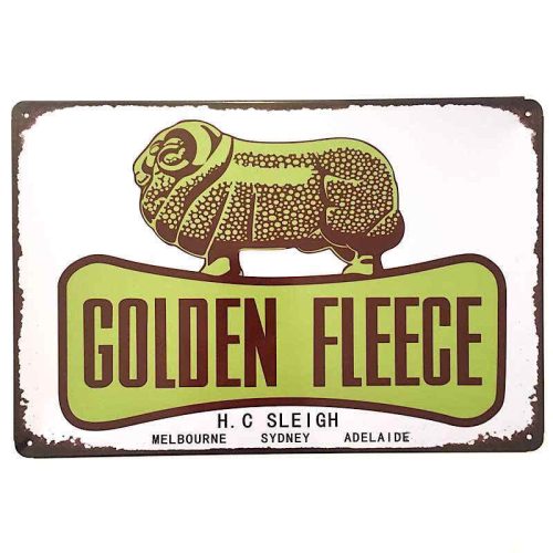 Golden Fleece Ram Tin Sign