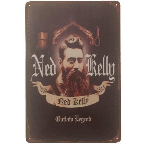 Ned Kelly Outlaw Legend Tin Sign
