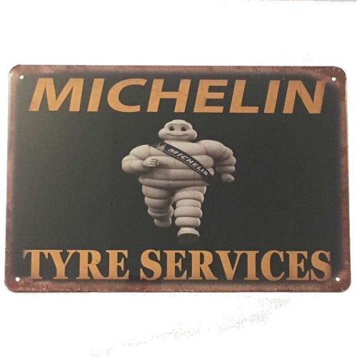 Michelin Man Tyre Services Tin Sign