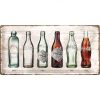 Coca-Cola Bottle Timeline Embossed Sign