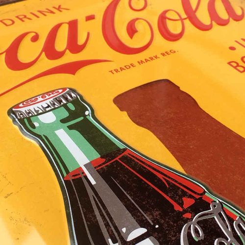 Coke 1960 Embossed Tin Sign