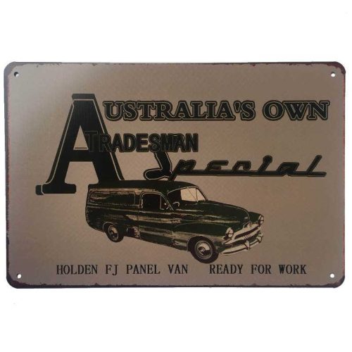 Holden FJ Panel Van Tin Sign