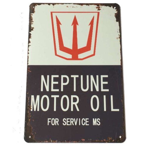 Neptune Motor Oil Tin Sign