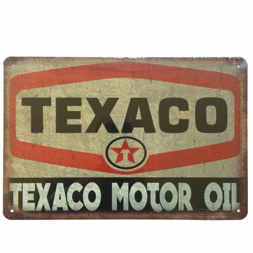 Texaco Motor Oil Tin Sign