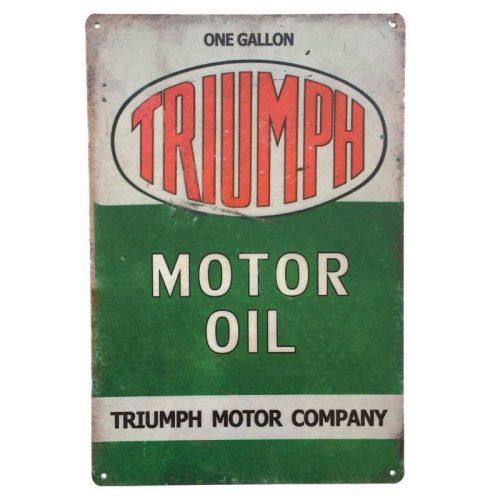 Triumph Motor Oil Tin Sign
