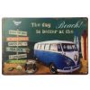 VW Combi Beach Tin Sign