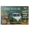 VW Combi Green Tin Sign