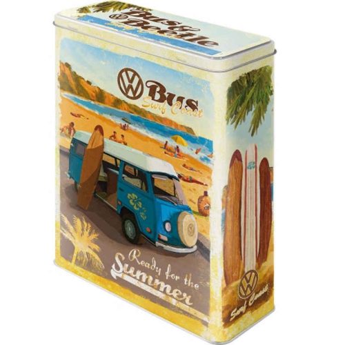 VW Kombi Ready For Summer Embossed XL Storage Tin