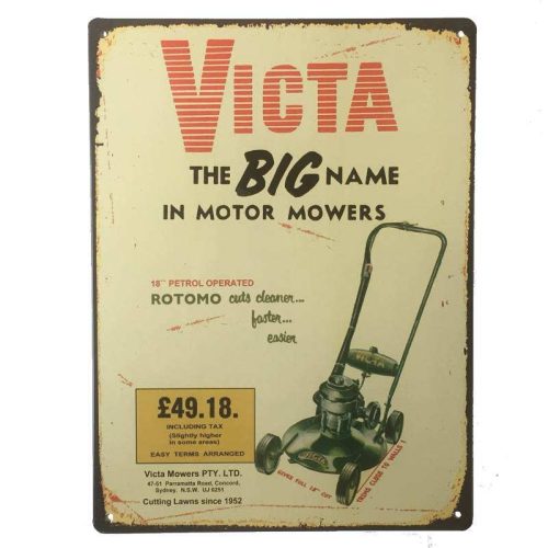 Victa Lawn Mower Tin Sign