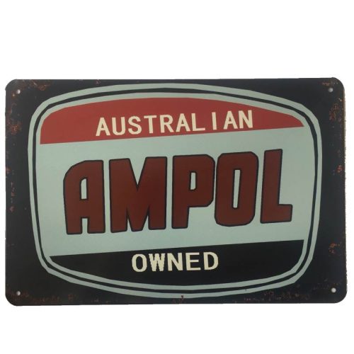 Ampol Australian Owned Tin Sign