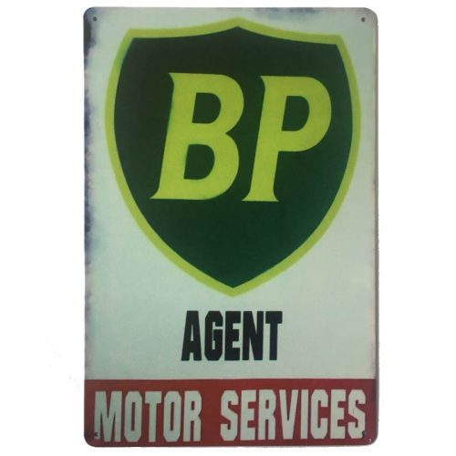 BP Agent Motor Services Tin Sign