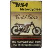 BSA Gold Star Tin Sign