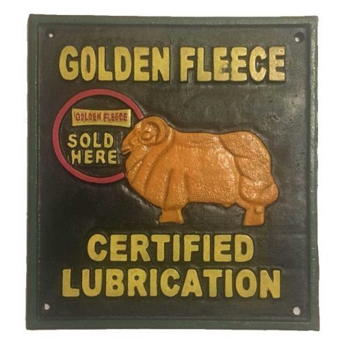 Golden Fleece Cast Iron Sign
