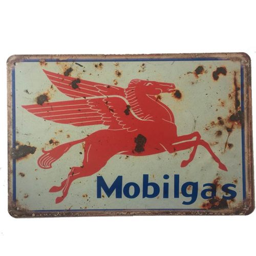 Mobilgas Tin Sign