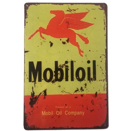 Mobiloil Metal Tin Sign