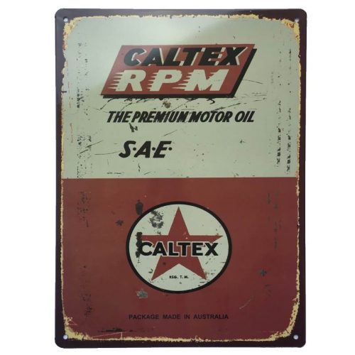 Caltex RPM Tin Sign