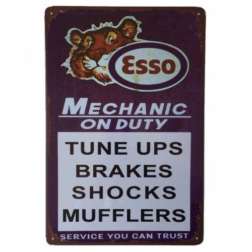 Esso Mechanic Tin Sign