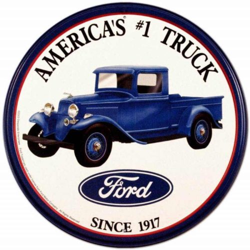 Ford Trucks Round Tin Sign 1009