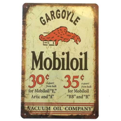 Gargoyle Mobiloil Tin Sign