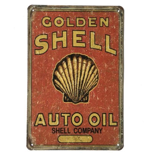 Golden Shell Tin Sign