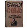 Swan Gold Tin Sign