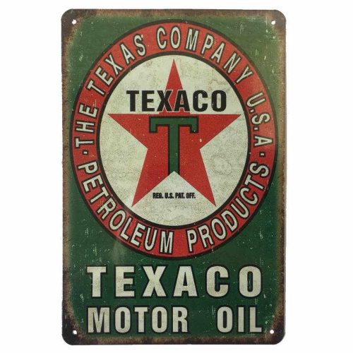 Texaco Green Tin Sign