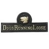Dogs Running Loose Cast Iron Sign