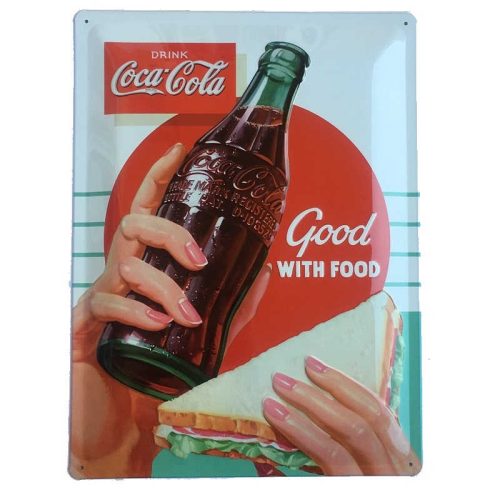 Coca Cola Good with Food Sign