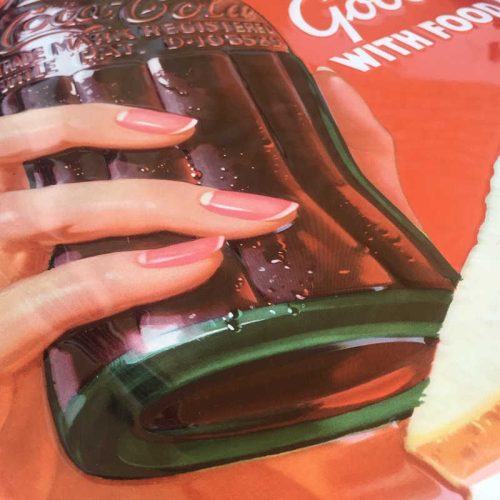 Coca Cola Good with Food Sign