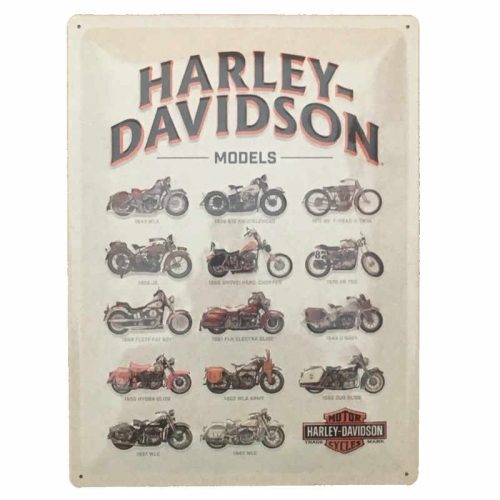 Harley Davidson Models Sign