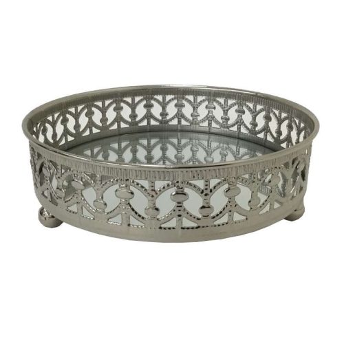 Silver Luxe Mirror Tray