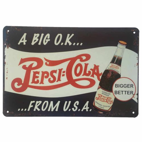 Pepsi Cola Tin Sign