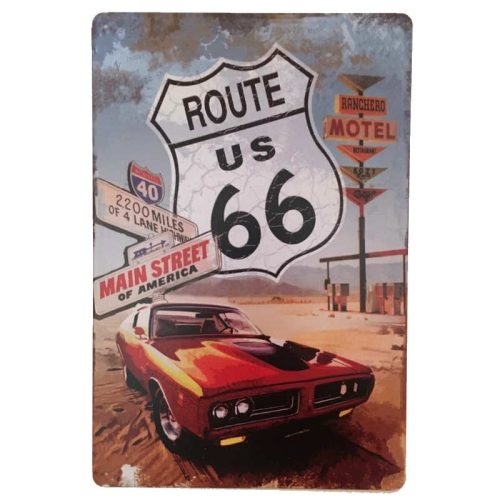 Route 66 Car Sign
