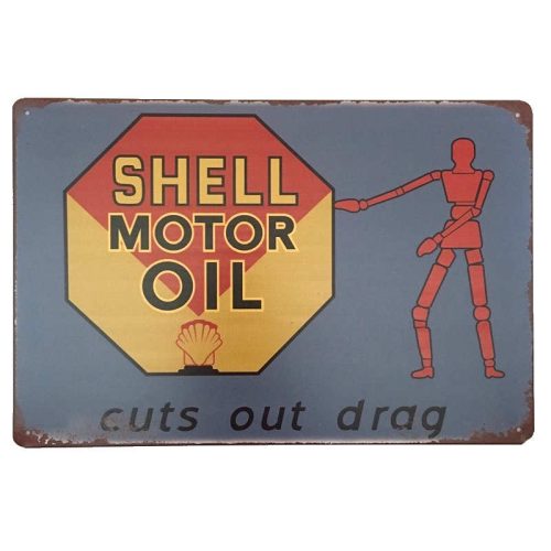Shell Man Tin Sign 30x20cm