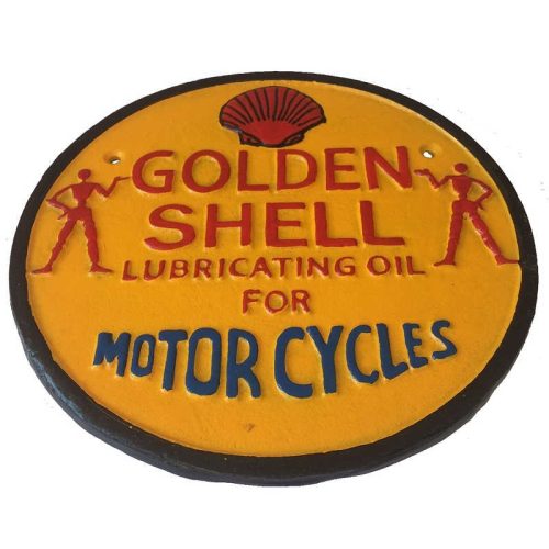 Golden Shell Cast Iron Sign