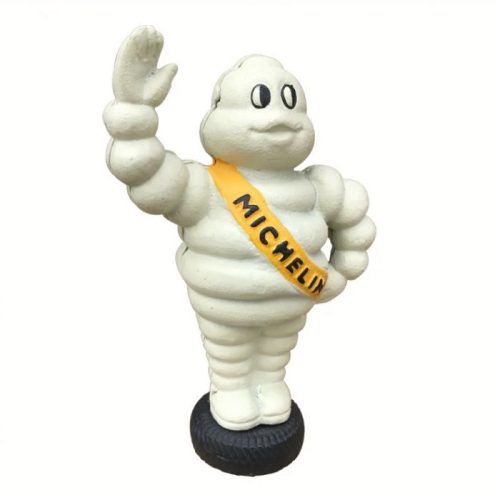 Cast Iron Michelin Man Standing on Tyre Bank 23cm