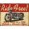 Ride Free Motorcycle Sign