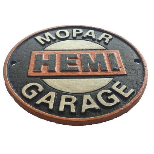 Mopar Hemi Cast Iron Sign
