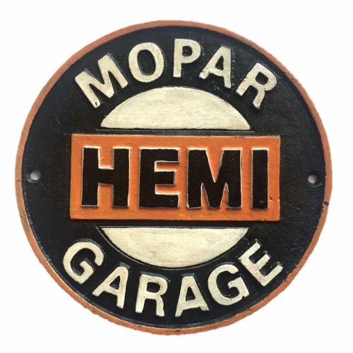 Mopar Hemi Cast Iron Sign