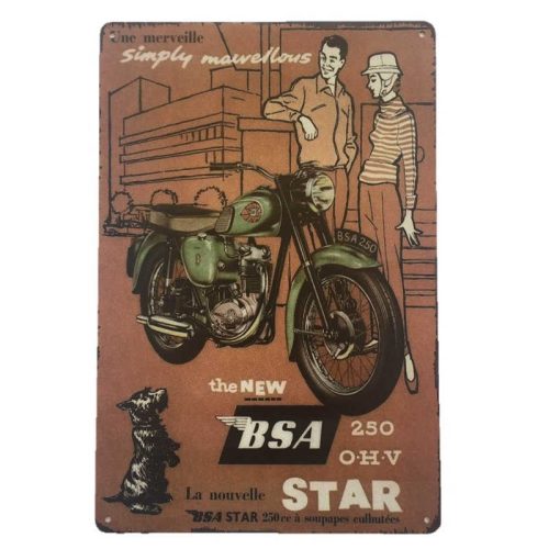 BSA 250 Tin Sign