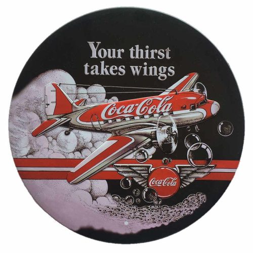 Coke Plane Embossed Sign
